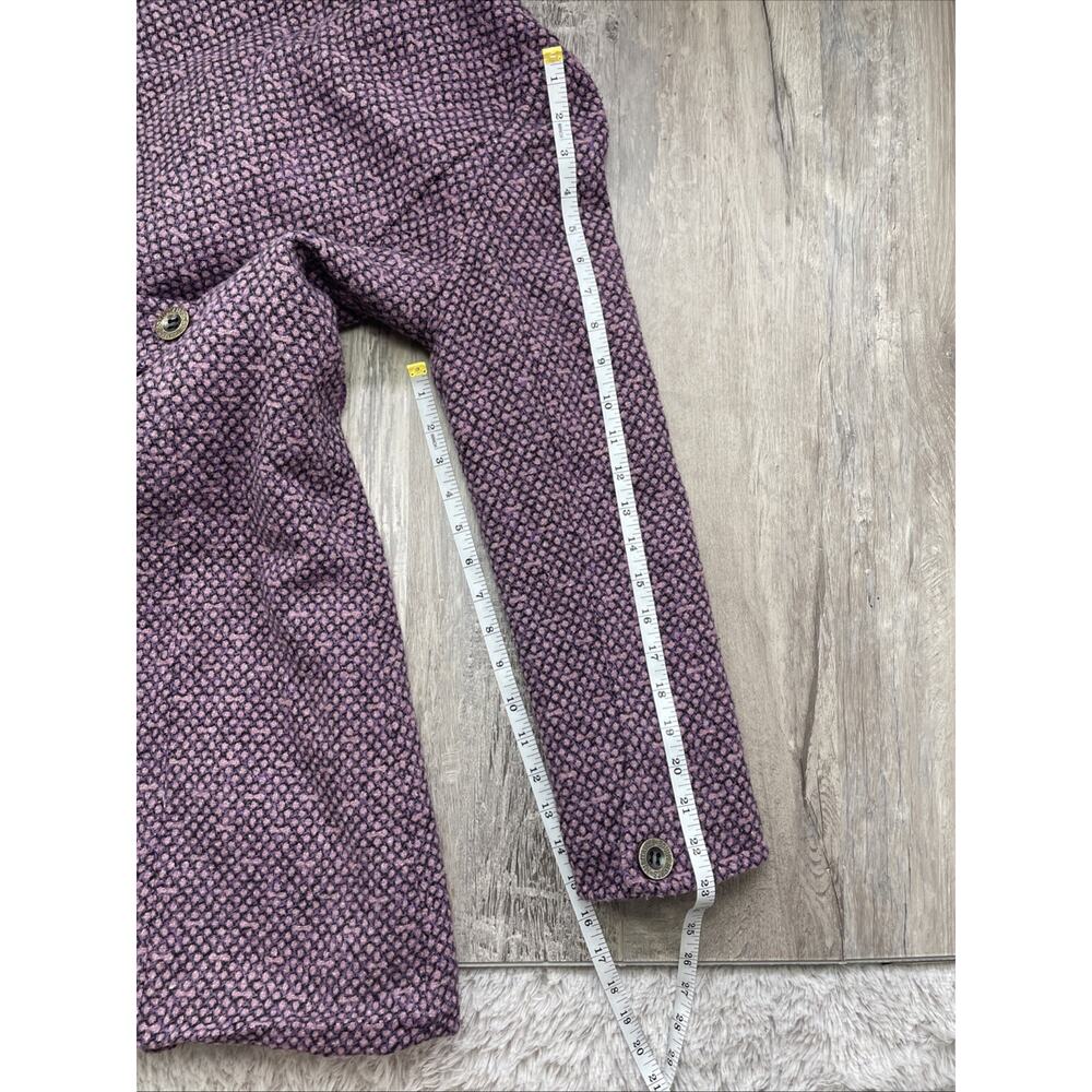 Yiteer Lisha 42 Coat Long Furr Collared Toggle Purple Jacket Womens small sizing - Picture 9 of 16